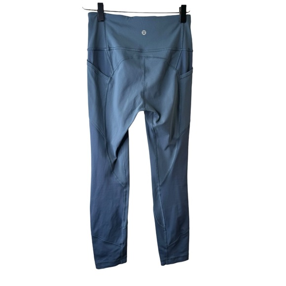 Lululemon All The Right Places Crop Blue Leggings Size 4 - Picture 6 of 14